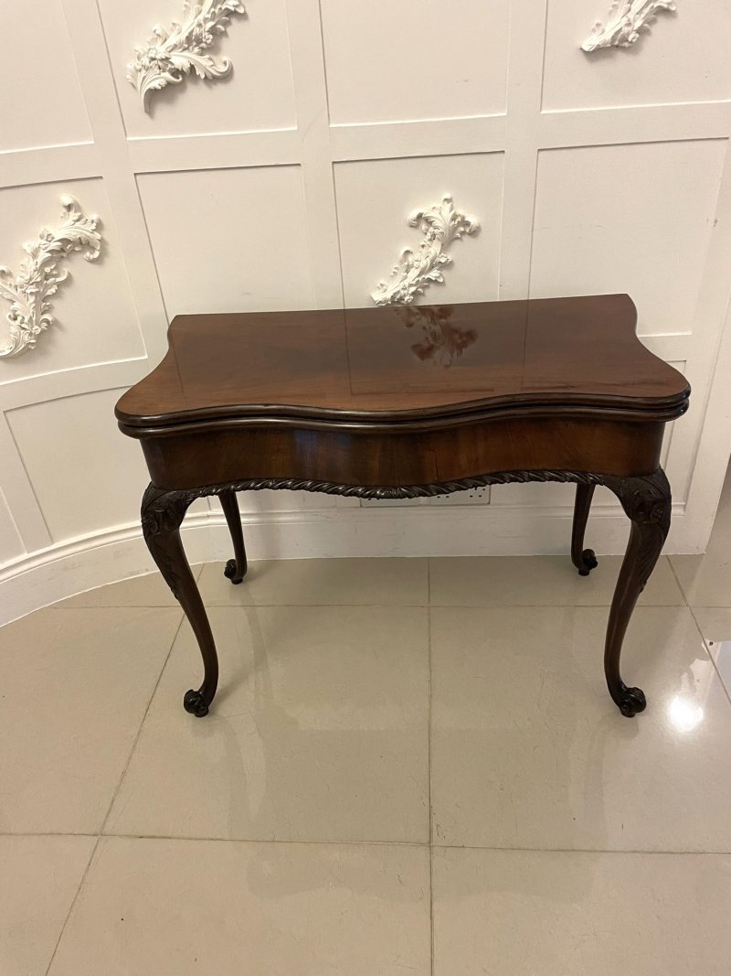 Antique George III Original Hepplewhite Outstanding Quality Carved Mahogany Card Table